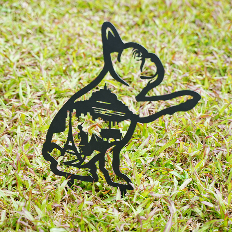 Metal French Bulldog - Garden Decor Art