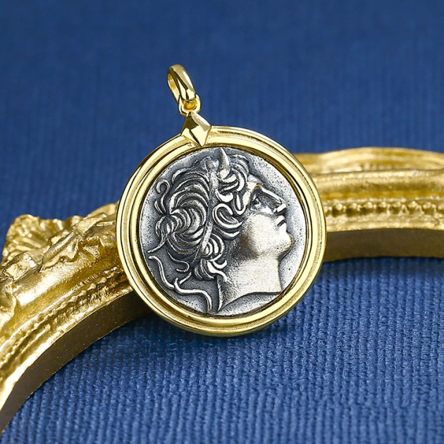 Poseidon, God of Sea Coin Necklace